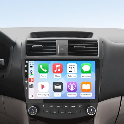AWESAFE Car Radio Stereo 4Core 64GB 10 inch Touch Screen for Honda Accord 7th 2003 2004 2005 2006 2007 with CarPlay Android Auto