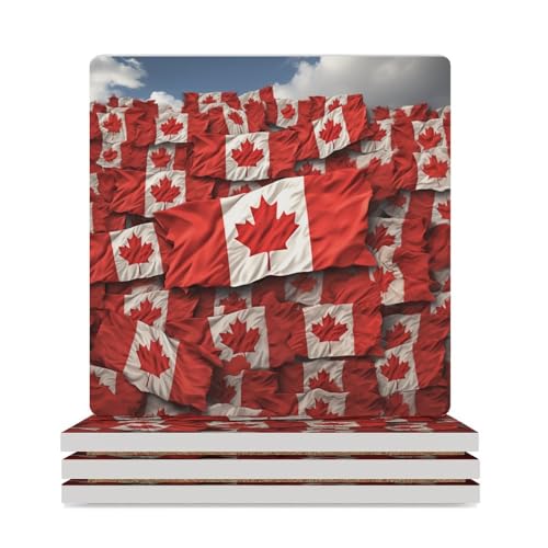 Dessous de verre Canada en céramique pour vos apéritifs et soirées - 2