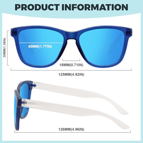 Image of Kids Polarized Sunglasses for Girls Boys UV400 Protection Classic Fashion sun Glasses Lightweight Material Age 3-10