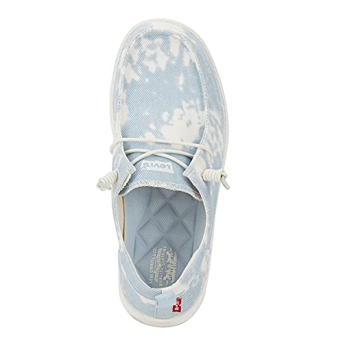Levi's Kids Newt TD CVS Slip-on Unisex Tie Dyed Canvas Fashion Sneaker Shoe, Blue, 6 M2