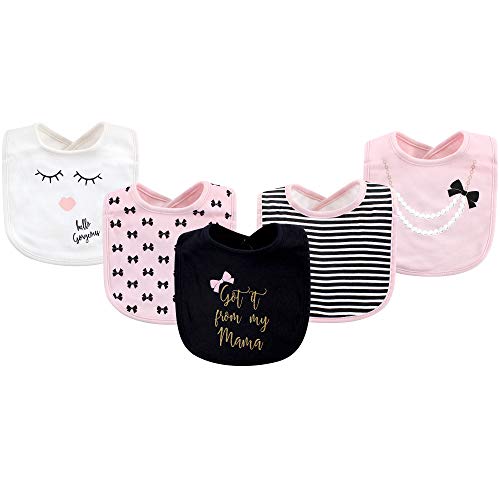 Image of Little Treasure Unisex Baby Cotton Bibs, Mama 5-Pack, One Size
