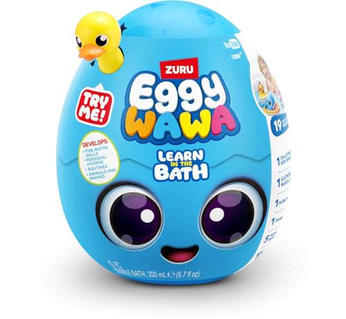 Eggy Wawa Learn in The Bath by ZURU, Pre-K Interactive Baby and Toddler Learning Toy with Music, Education, Learning, Motor Skills