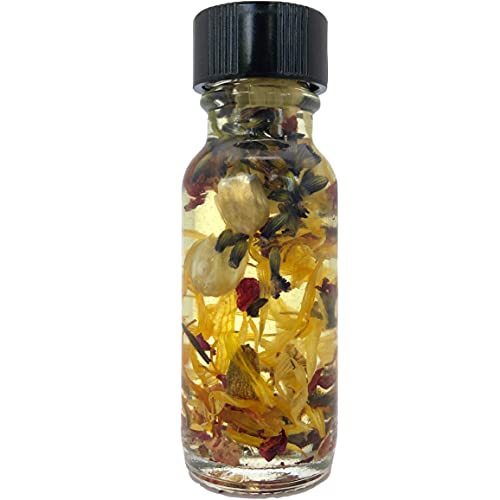 Attraction and Abundance Oil - Prosperity Riches Affluence Fortune Elegance Magnetism Success Positivity Spells Conjure Rituals - Handmade with Essential Oils & Herbs- Wicca Pagan Hoodoo Magick