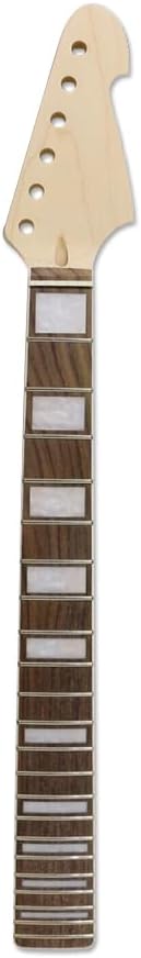 Vetimobato Maple Electric Guitar Neck 6 String - 22 Fret 25.5" Replacement Neck with Rosewood Fretboard Big F Headstock Block Inlay Bolt On Unfinished Guitar Neck Replacement Guitar Parts