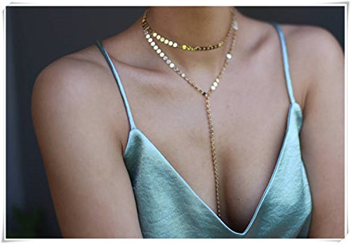 RI89 Coin Tattoo Choker & Coin Tattoo Disc Y Lariat Necklace Layering Set RI89 Coin Tattoo Choker & Coin Tattoo Disc Y Lariat Necklace Layering Set