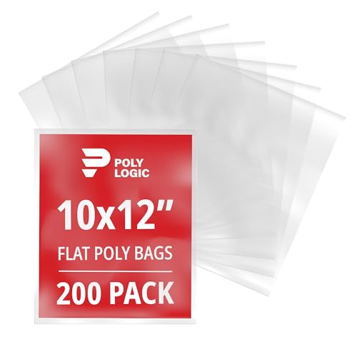 Lot de 200 enveloppes en polyéthylène transparent 25x30cm pour envoi de vêtements