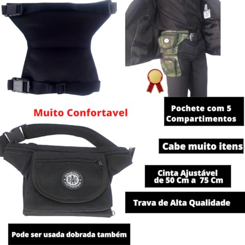 Pochete De Perna Unissex Camping Pesca Moto Documentos Multiuso