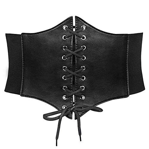 JasGood Damen Schnürkorsett Elastischen Breiten Band, Gebundener Waspie Taille Gürtel Hüftgurt für Damen für Halloween Partys und Andere Events Bestens Geeignet