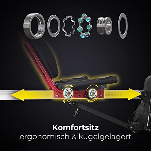 AsVIVA RA6 2in1 Rudergerät & Liegeergometer I Rudermaschine mit integrierten Handpulssensoren & Magnetbremssystem I… – Bild 5