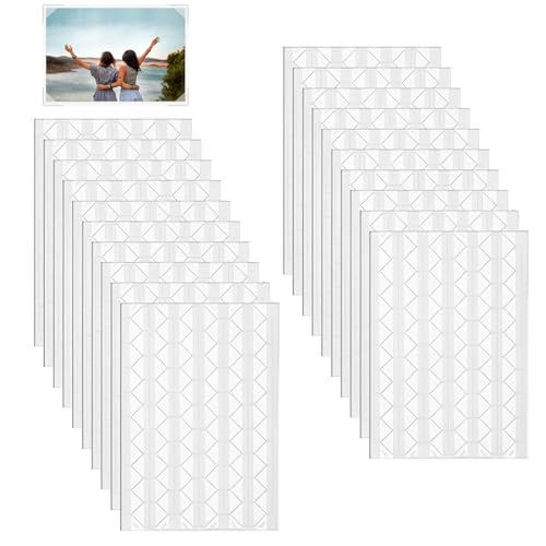 2040PCS Photo Corners Clear Self Adhesive, Photo Corners for Scrap Book, Photo Corner Stickers, for Pictures Albums Scrapbook DIY Craft Picture Edge Stickers,Clear