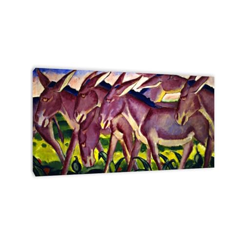 Toile cubisme Donkey Frieze mur vide solution déco salon 50x95cm