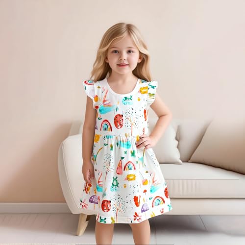 Toddler Girls Sleeveless Dress Cotton Summer Sundress Baby Casual Playwear A-Line Dresses 2-7 Years2