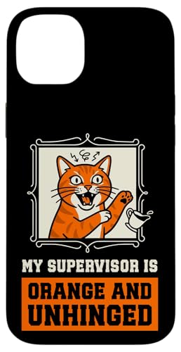 Orange Cat Mom �X�[�p�[�o�C�U�[ �q���W�Ȃ� �W���W���[�L���b�g ���[���A �X�}�z�P�[�X iPhone 14 Plus �p