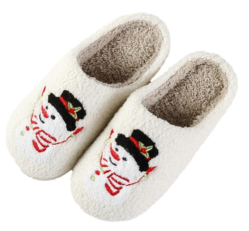 Rungion Furry House �X���b�p ���f�B�[�X �����Y �N���X�}�X �n���E�B�� �g���� �\�t�g �����p�X���b�p ���킢�� �G���N �Ⴞ��� �c���[ �~ �X���C�h, �X�m�[�}��(Snowman), 37/38 EU