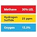 Gasco Multi-Gas 430: 30% LEL Methane, 15% Oxygen, 25 ppm Hydrogen Sulfide, Balance Nitrogen