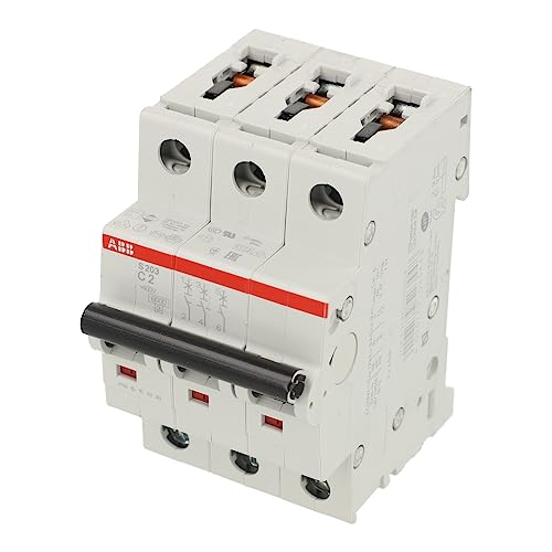 Disjoncteur 3 pôles ABB S203C2 courbe C 2A pour sécuriser vos automates