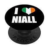 I Love Niall - Ireland Flag Heart PopSockets PopGrip: Swappable Grip for Phones & Tablets