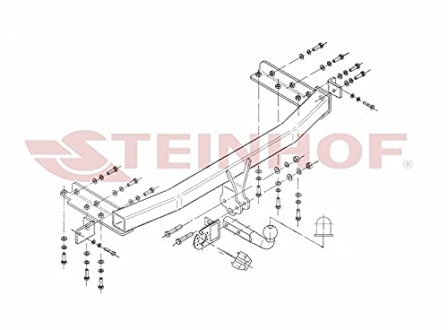Gancio di traino fisso per Nissan X-Trail T30 SUV 2001-2007 + kit el. 7-poli Gancio di traino fisso per Nissan X-Trail T30 SUV 2001-2007 + kit el. 7-poli