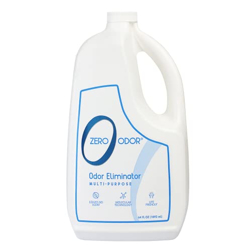 Image of Zero Odor - Multi-Purpose Strong Odor Eliminator for Home, Office, Car, Bathroom, Hotel, Room Deodorizer, and Odor Neutralizer, 64oz Refill | Refill Bottle, Odor Eliminator for Hotel, Bathroom, Basement, Trash & Upholstery - Sprayer not Included