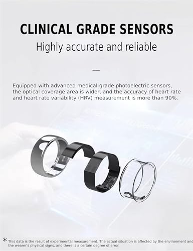 Smart Ring for Health and Fitness - Rose Gold, Multifunctional, Pedometer, Waterproof, Charger Case