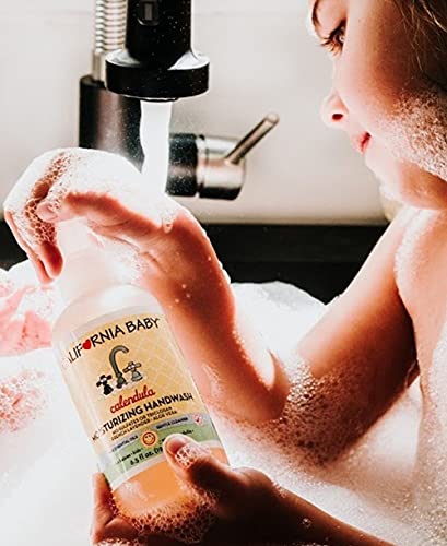 Image of California Baby Moisturizing Handwash - Light Scented Lavender & Clary Sage, Non-Drying Cleansers, Everyday Use for Sensitive Skin & Eczema, 100% Plant-Based - USDA Certified, Calendula 8.5oz