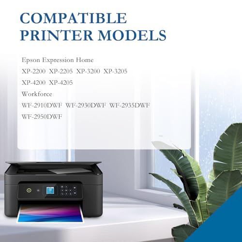 Paeolos Replacement for 604XL Ink Cartridges Compatibles for Epson Multipack Compatible with Expression Home XP-2200 XP-2205 XP-3200 XP-3205 XP-4200 XP-4205 Workforce WF-2910 WF-2930(12 Pack)