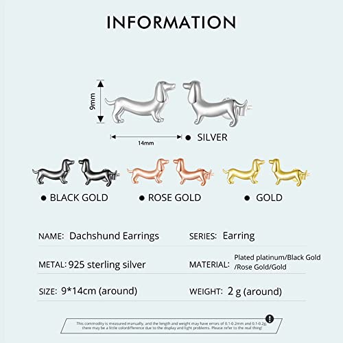 Boucles d'oreilles chien en argent sterling 925 d'exception - 3