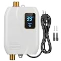 Tankless Water Heater Electric, 3000W Tankless Electric Water Heater 110V, On Demand Hot Water Heater Electric with Digital Display, Electric Tankless Hot Water Heater for Kitchen Bathroom Washin