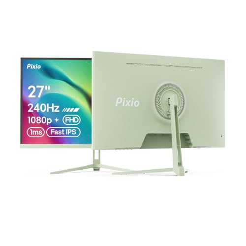 Image of Pixio PX279 Wave Mint Green 27 inch 240Hz Refresh Rate FHD 1080p Resolution Fast IPS Panel 1ms GTG Response Time Gaming Monitor with Adaptive Sync