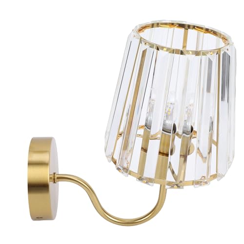 Aplique de pared dorado de cristal brillante con diseño contemporáneo 7