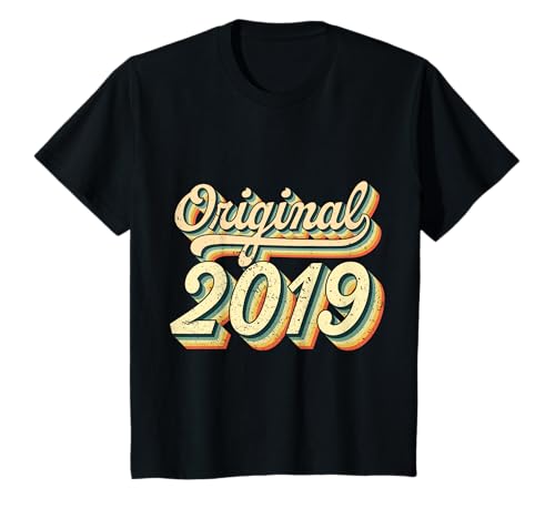 Niños 3. Cumpleaños, niño, niña, vintage, original, año 2019. Camiseta