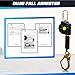 DIJJIG 6FT Fall Protection Retractable Lanyard - Heavy Duty SRL Fall Arrest System, Industrial Safety Lanyard for Roofing & Construction Positioning, ANSI/OSHA Compliant Lifeline(Large Hook)