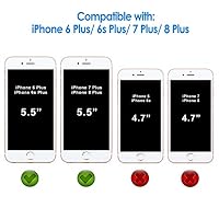 JETech Schutzfolie für iPhone 8 Plus/7 Plus/6s Plus/6 Plus, 3 Stück – Ansicht 2