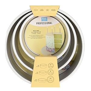 PME Runde Kuchenformen 3er-Satz Aluminium