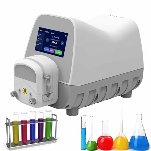 Bomba peristáltica con motor paso a paso, dosificación ajustable de bajo flujo de hasta 1589 ml/min, 3 rotores, pantalla táctil para aplicaciones de laboratorio y llenado