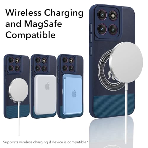 Image of Jkobi PU Leather Finish Back Cover Case for Motorola Moto Edge 60 Pro (Professional Minimalist Texture | MagSafe Compatile | Camera Protection | Sleek Sober Formal)