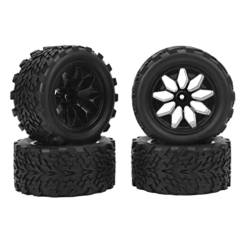 Roues et Pneus de Voiture RC, Remplacement de Pneus en Caoutchouc de Voiture Télécommandés 1/10, pour Traxxas, Stamped, Rustler, Losi, Hongnor, 4PCS