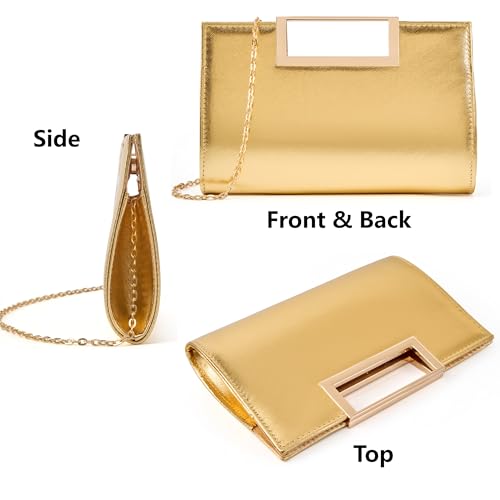 Image of Gurina Evening Clutch Purses for Women Formal Party Clutch Bags Cocktail Prom Fashion PU Leather Shoulder Handbags