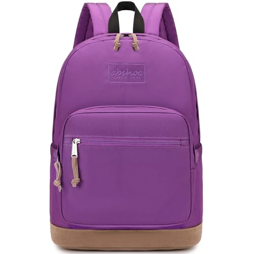 abshoo Basic School Backpack for Middle High School Bookbag for Teen Girls College Backpacks Travel Daypack (Purple)