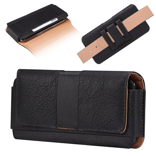 Funda para teléfono Funda con clip Compatible with cinturón compatible con iPhone 16, 15, 14, 13 y 12 Pro Max. Bolsa de transporte compatible con Galaxy S25, S24, S23 Ultra y Pixel 9 Pro XL (tarjetero