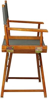 Casual Home ディレクターズチェア ハニーオークフレーム グレーキャンバス 18インチ