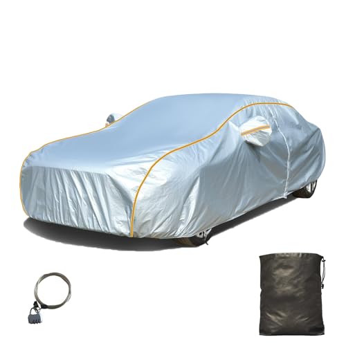 車のカバー シトロエン DS5 (2011-2015)と互換性の,車 養生カバー防水防塵防輻射紫外線 黄砂対策 耐強風収納袋付き、反射ストリッ運転席側ジッパー