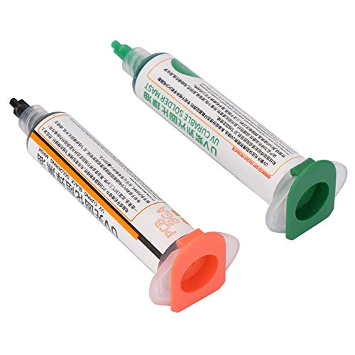Image of Solder Mask Ink, 2Pcs Light Curing Solder Mask Ink BGA PCB Solder Resist Ink Black + Green