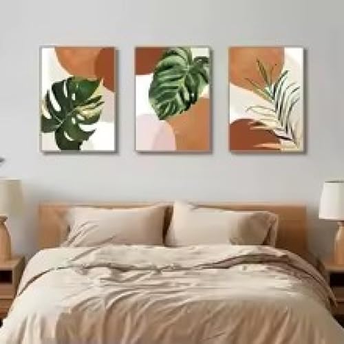 Toile de palmier style moderne triptyque de haute qualité - 2