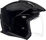 Bell Mag-9 Open Face Motorcycle Helmet (Solid Gloss Black, Medium)