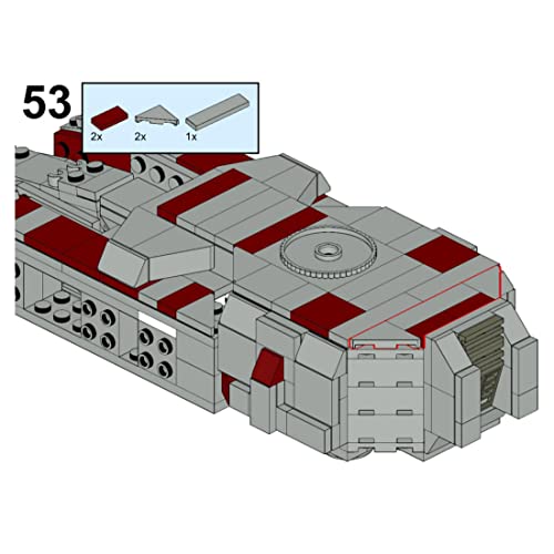 MERK Technik Raumschiff Bausteine, 366 Teile Sci-Fi UCS Sternenzerstörer Modellbausatz Modell Klemmbausteine Kompatibel… – Bild 8