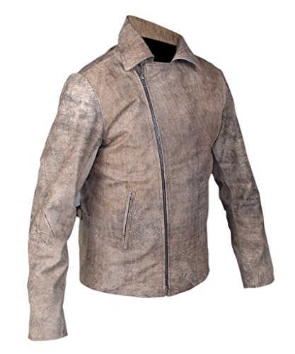 Flesh & Hide F&H Men's Escape From La Kurt Russell Genuine Leather Jacket S Khaki #TOP4