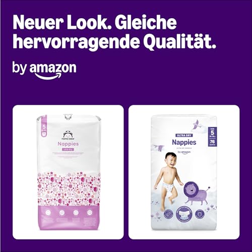 By Amazon Ultra Dry Windeln – Größe 5 (10kg–16kg) – 152 Stück (2 Packungen mit 76 Stück)