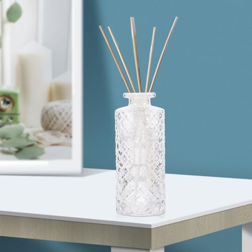 Botellas difusoras de vidrio de boca estrecha de 150 ml para aromaterapia de escritorio 3 uds 6