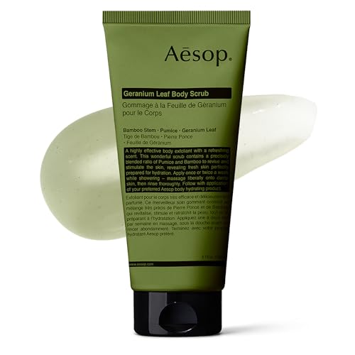Aesop Geranium Leaf Body Scrub | Exfoliating Body Polish with Bamboo & Pumice | Smoothing, Cleansing...